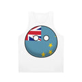 Tuxedo-inspired unisex tank top