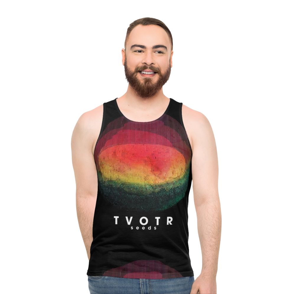 Unisex tank top with TV on the Radio 2022 tour design