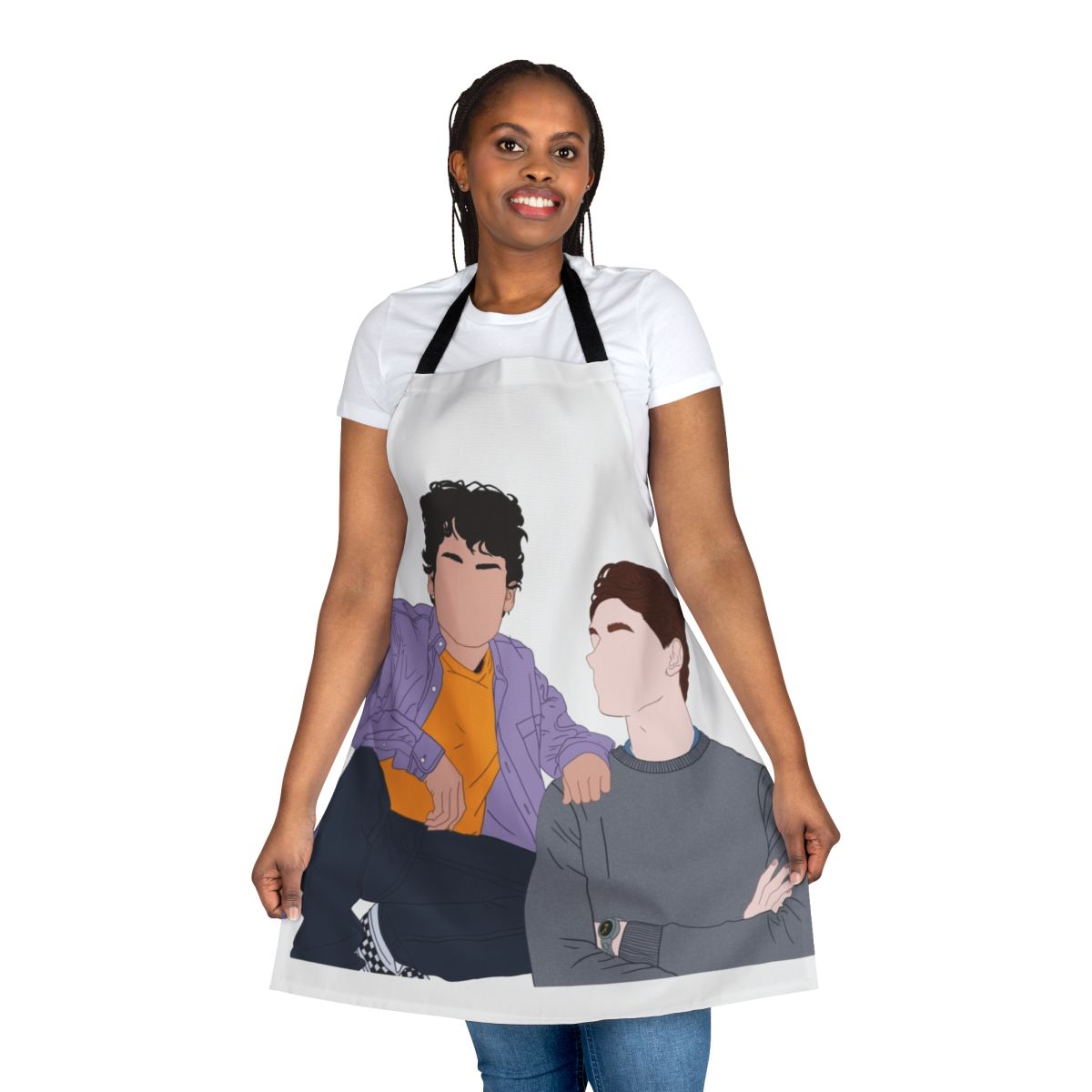 Young Royals-themed apron with text overlay