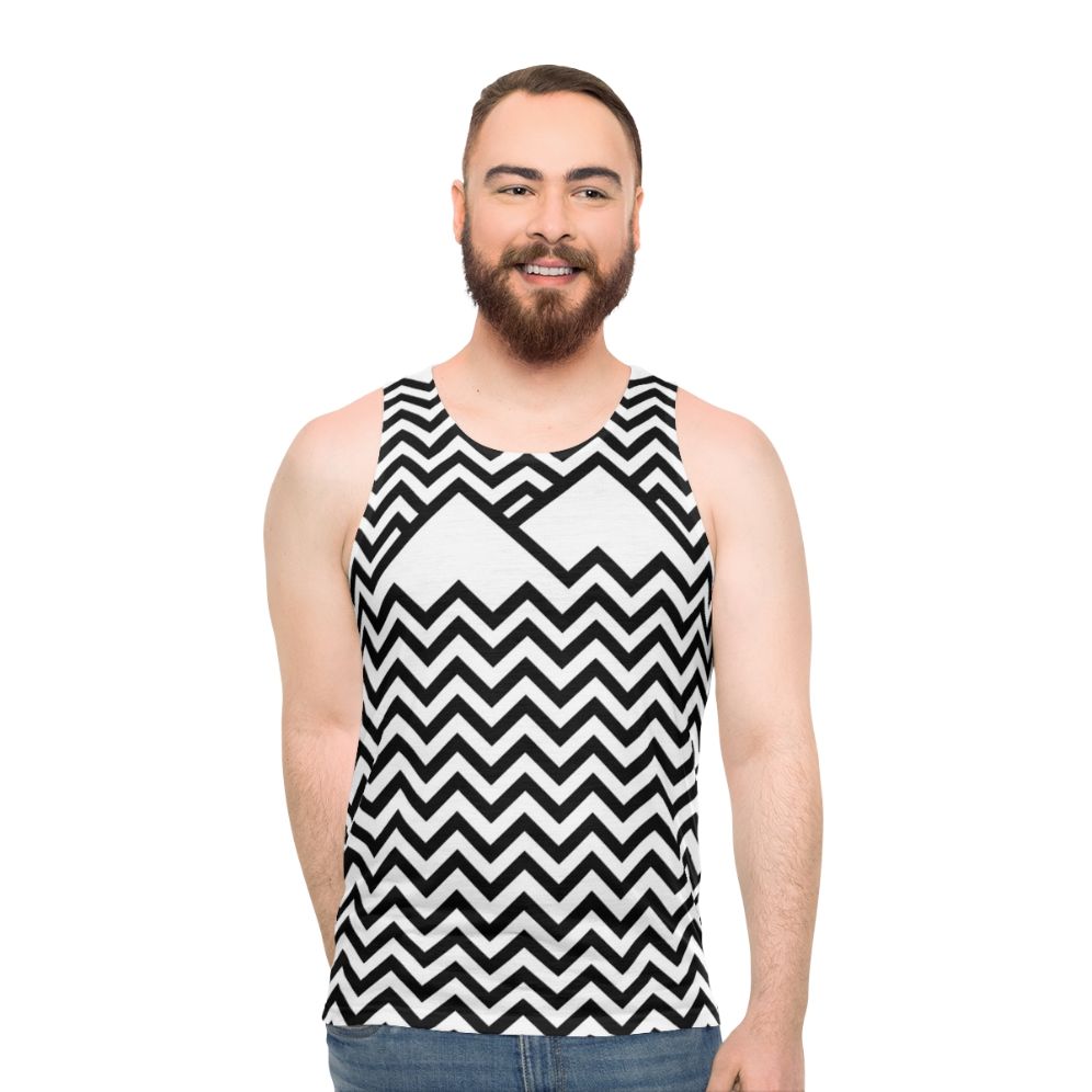 Twin Peaks Unisex Tank Top with Retro Graphic Design