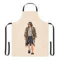 Typographic 'The Big Lebowski' inspired apron with vector art and creative design