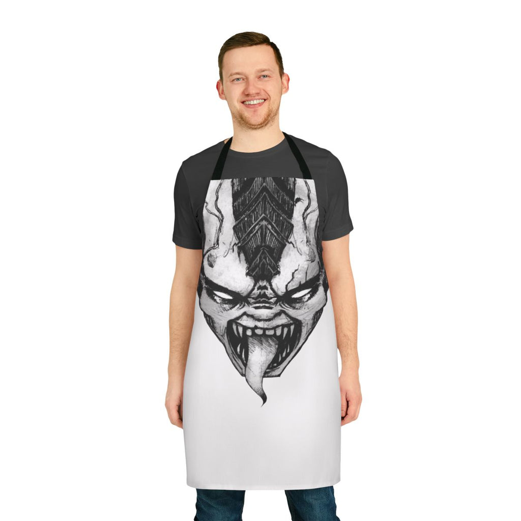 An apron featuring a Tyranid Genestealer design, ideal for tabletop gaming and wargaming enthusiasts.