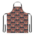 A cooking apron featuring a caricature of a dictator, suitable for making light of authoritarian politics.