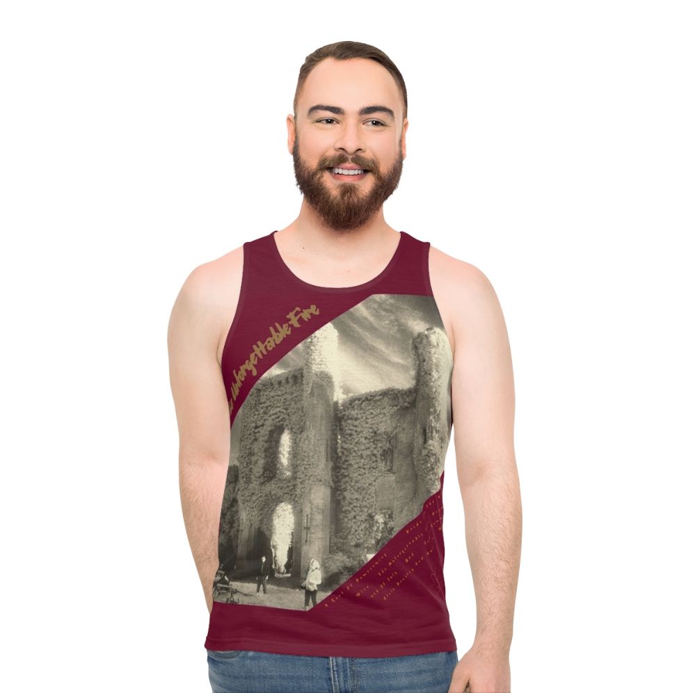 Unisex U2 tank top with "A Fire In Slane" design