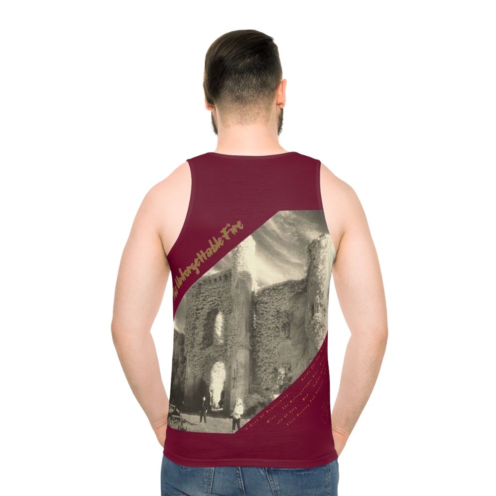 Unisex U2 tank top with "A Fire In Slane" design