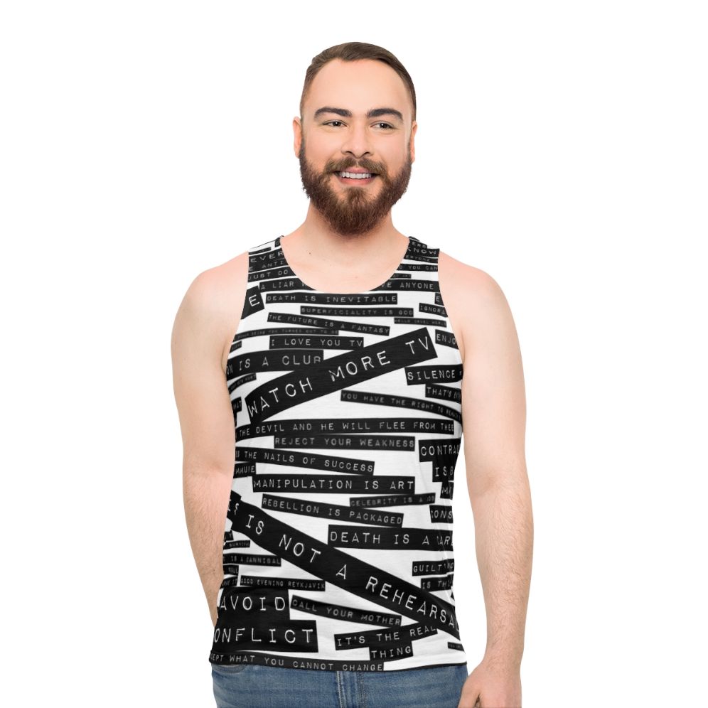 U2 ZooTV Quotes Unisex Tank Top