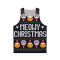 Ugly Christmas sweater cat unisex tank top