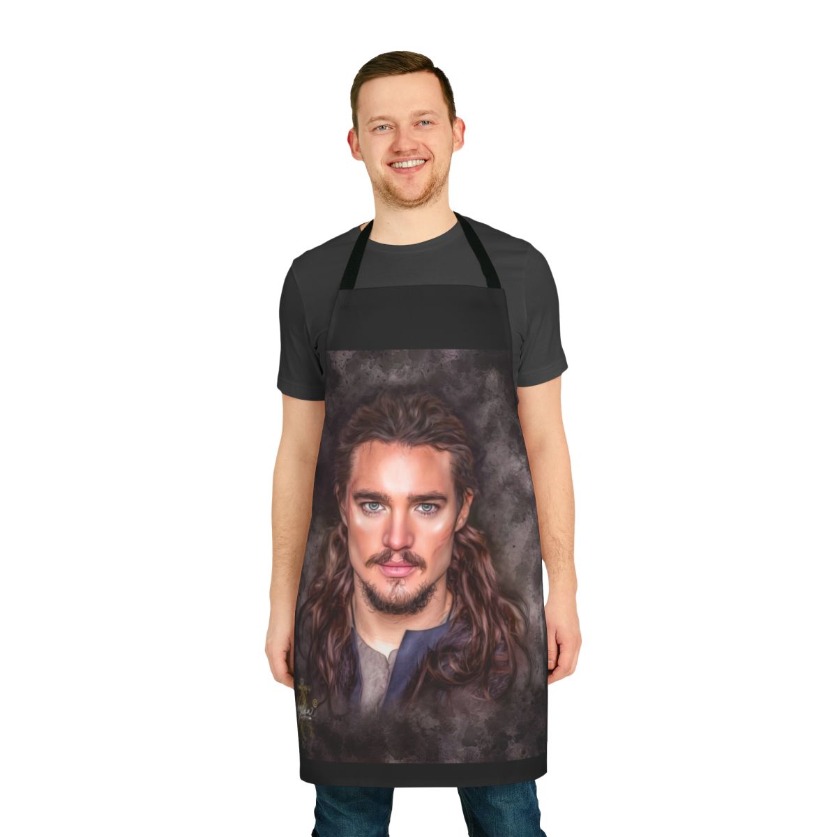 Uhtred of Bebbanburg inspired apron featuring a design from the popular TV series The Last Kingdom