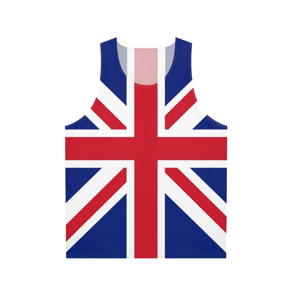 Unisex tank top featuring the flag of the United Kingdom
