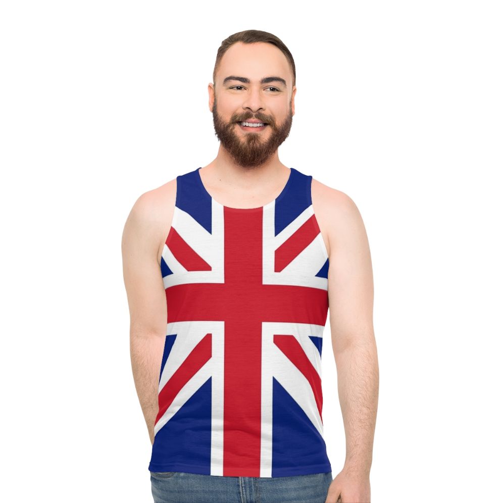 Unisex tank top featuring the flag of the United Kingdom