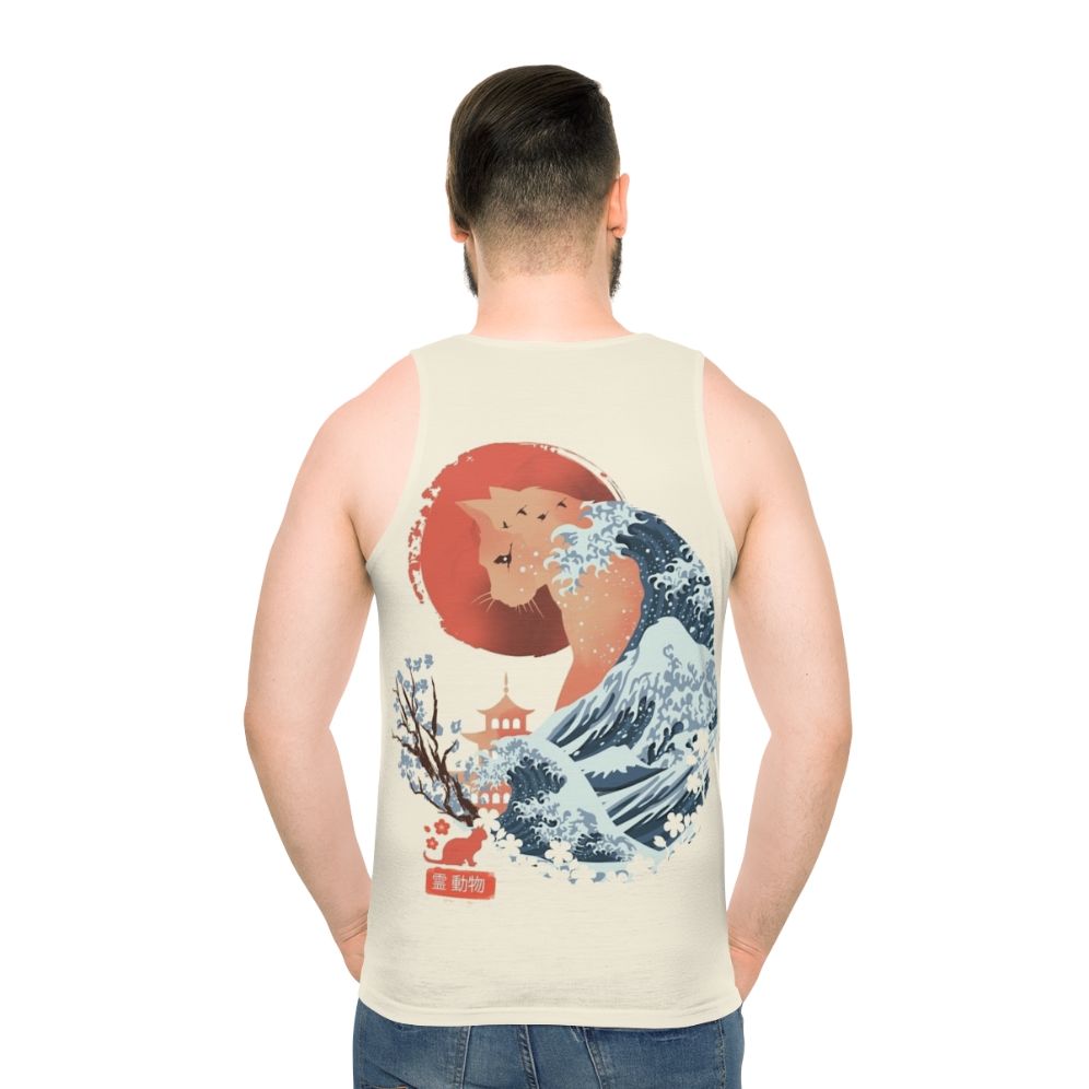 Ukiyo-e inspired cat tank top