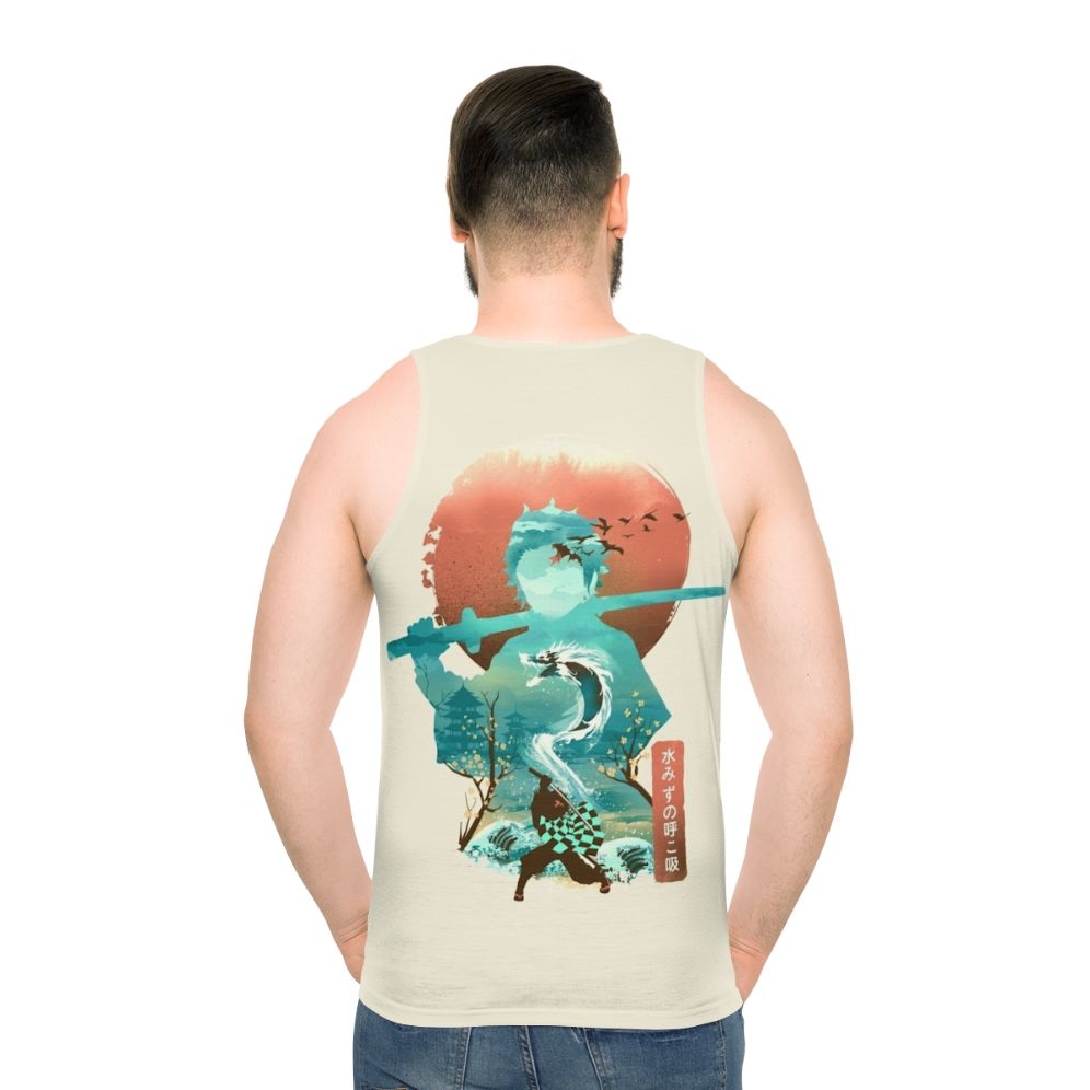 Ukiyo-E Inspired Water-Themed Unisex Tank Top