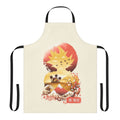 Ukiyo-inspired apron featuring anime-style design with nature elements