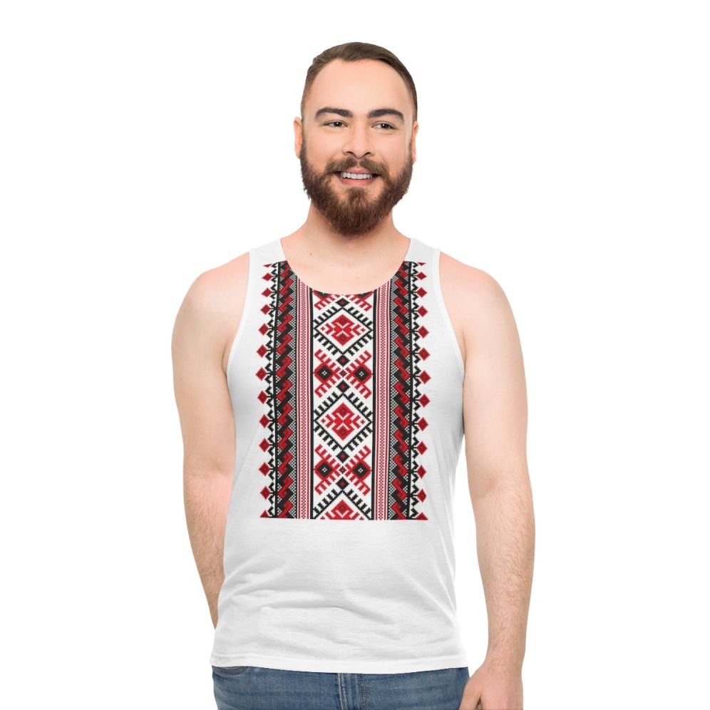Ukrainian vyshyvanka embroidered unisex tank top