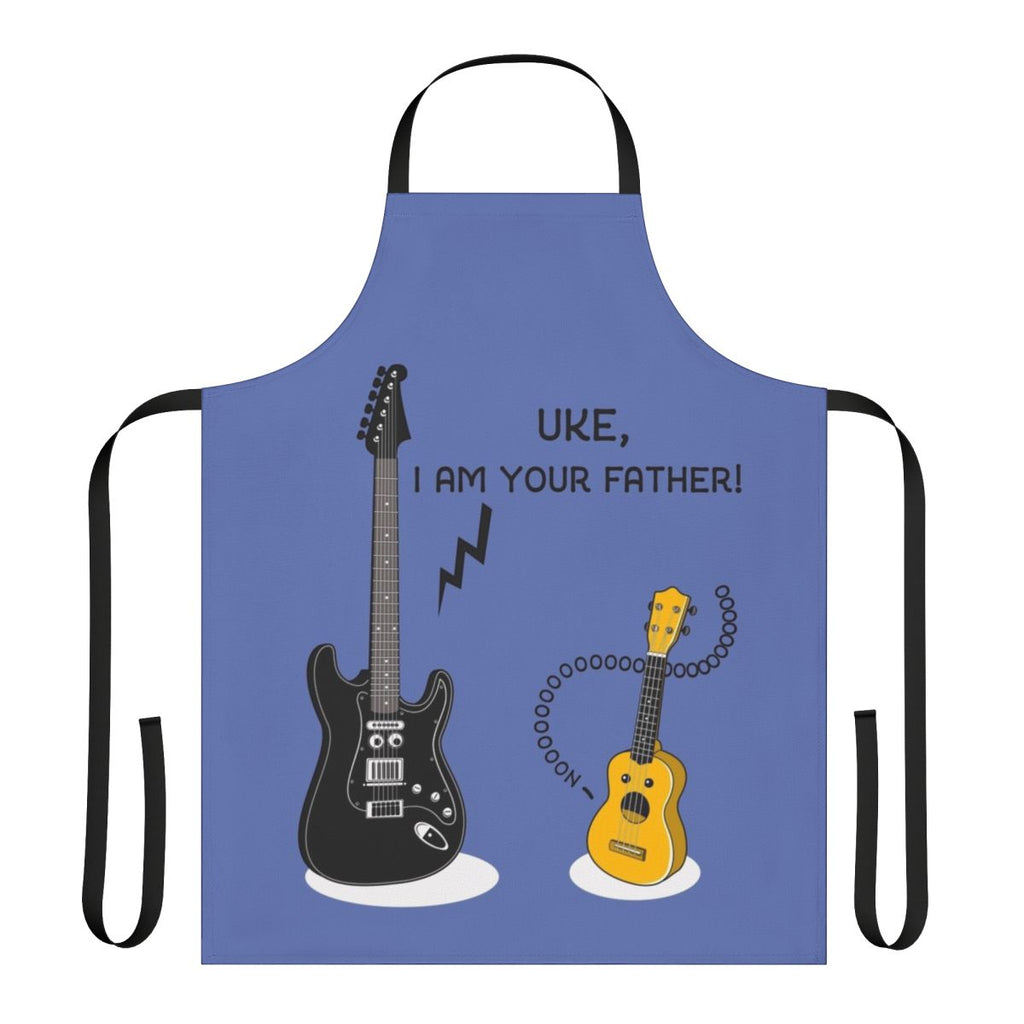 Uke I Am Your Father Apron featuring a ukulele and Darth Vader inspired design