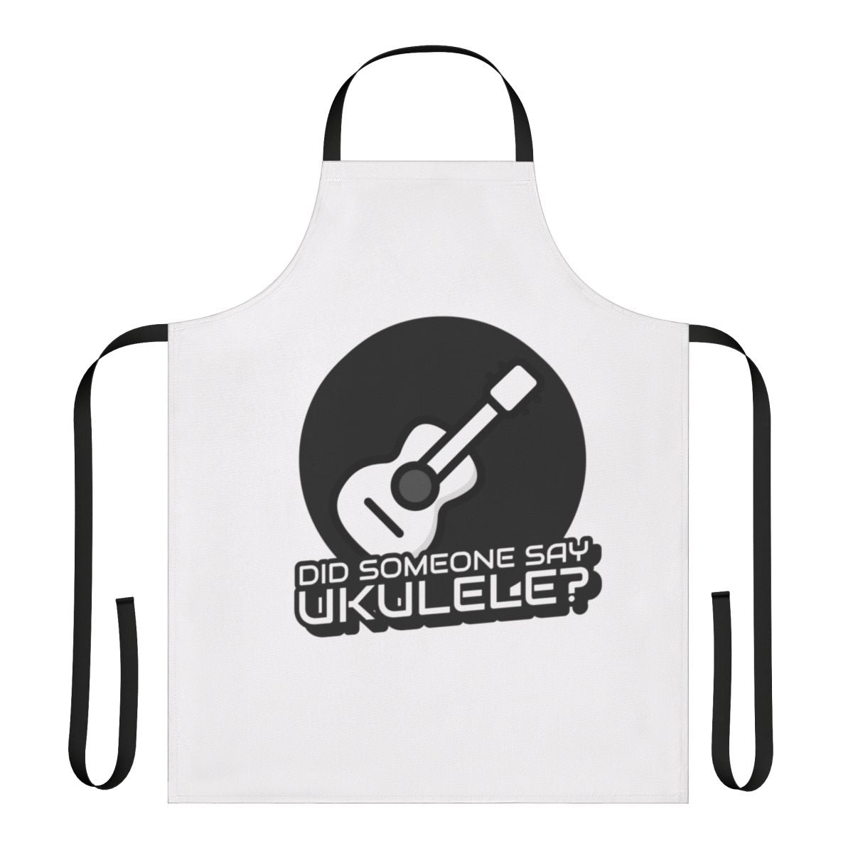 A stylish apron for ukulele enthusiasts featuring a playful ukulele design.