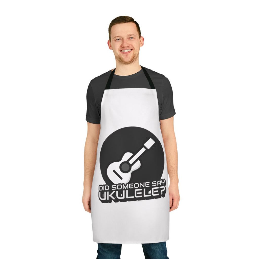 A stylish apron for ukulele enthusiasts featuring a playful ukulele design.