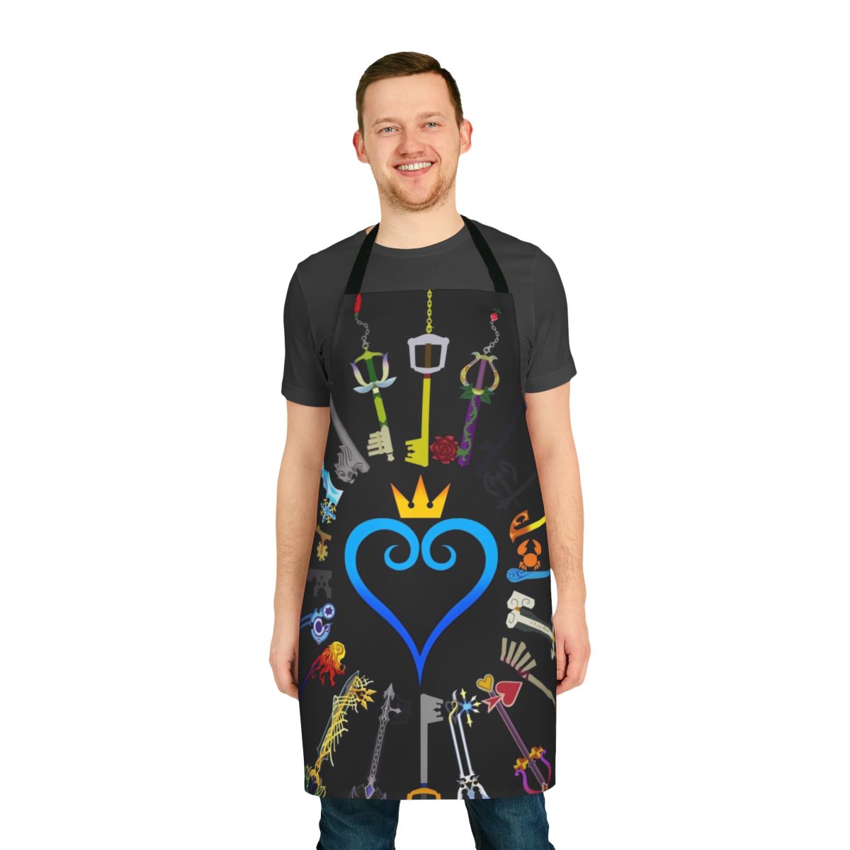 Kingdom Hearts Keyblades Inspired Apron for Gamers and Fans