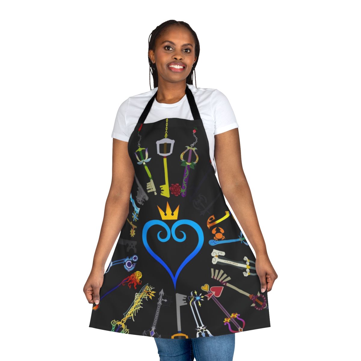 Kingdom Hearts Keyblades Inspired Apron for Gamers and Fans