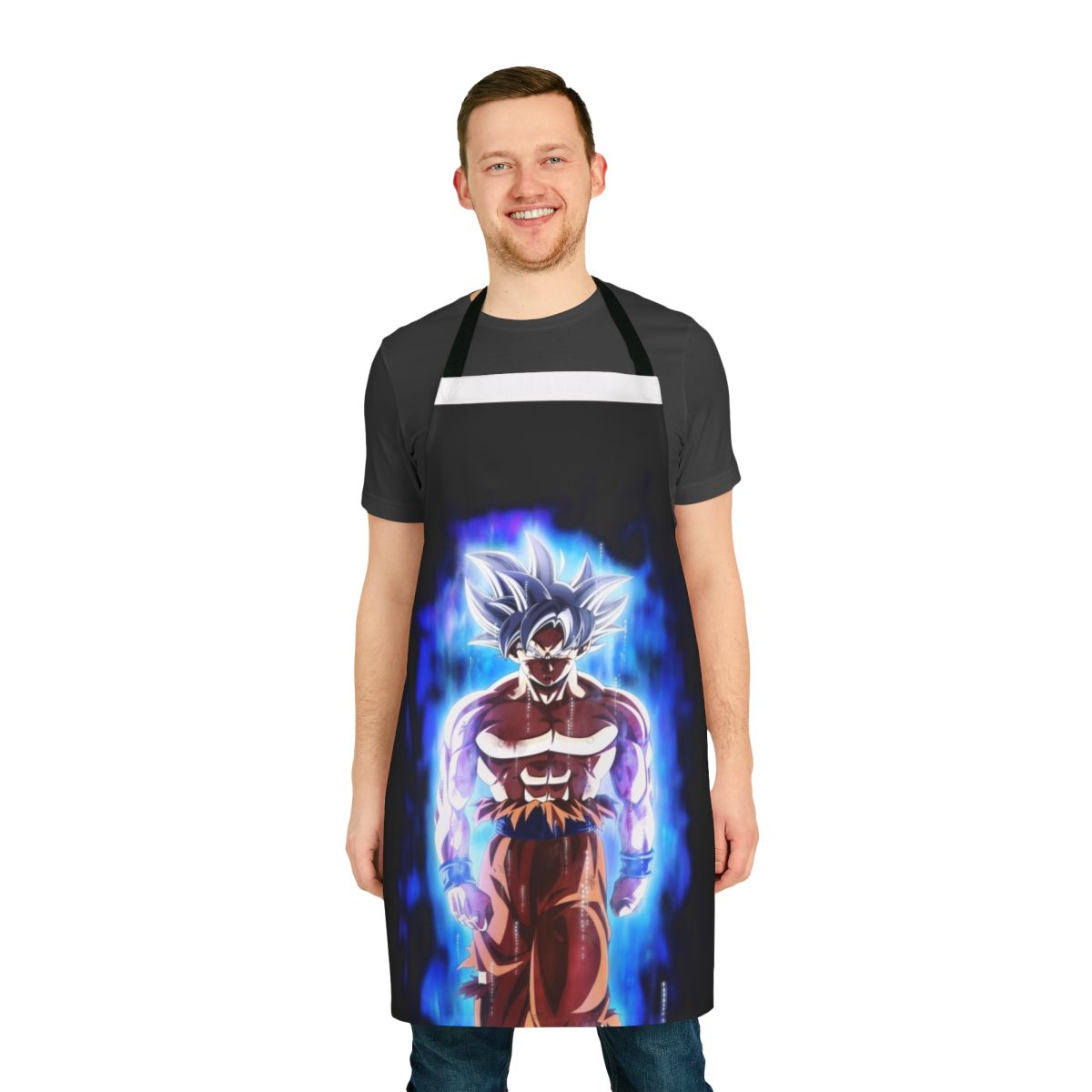 Ultra Instinct Goku Inspired Apron with Iconic Dragon Ball Super Design