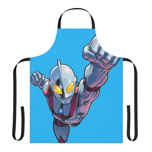 Ultraman-inspired kitchen apron featuring the iconic tokusatsu hero design