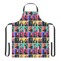 Umbrella Academy character collage design printed on a high-quality apron.