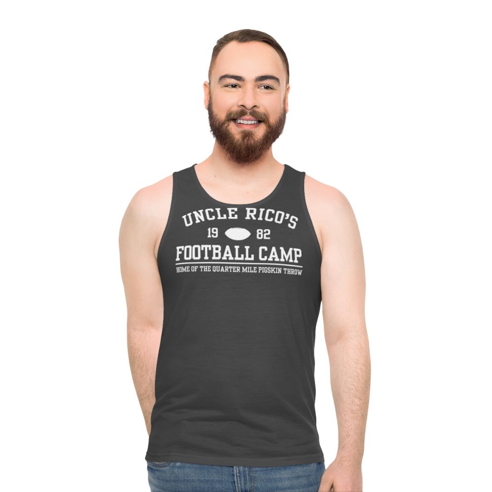 Uncle Rico's Football Camp Unisex Tank Top with Napoleon Dynamite Parody Design