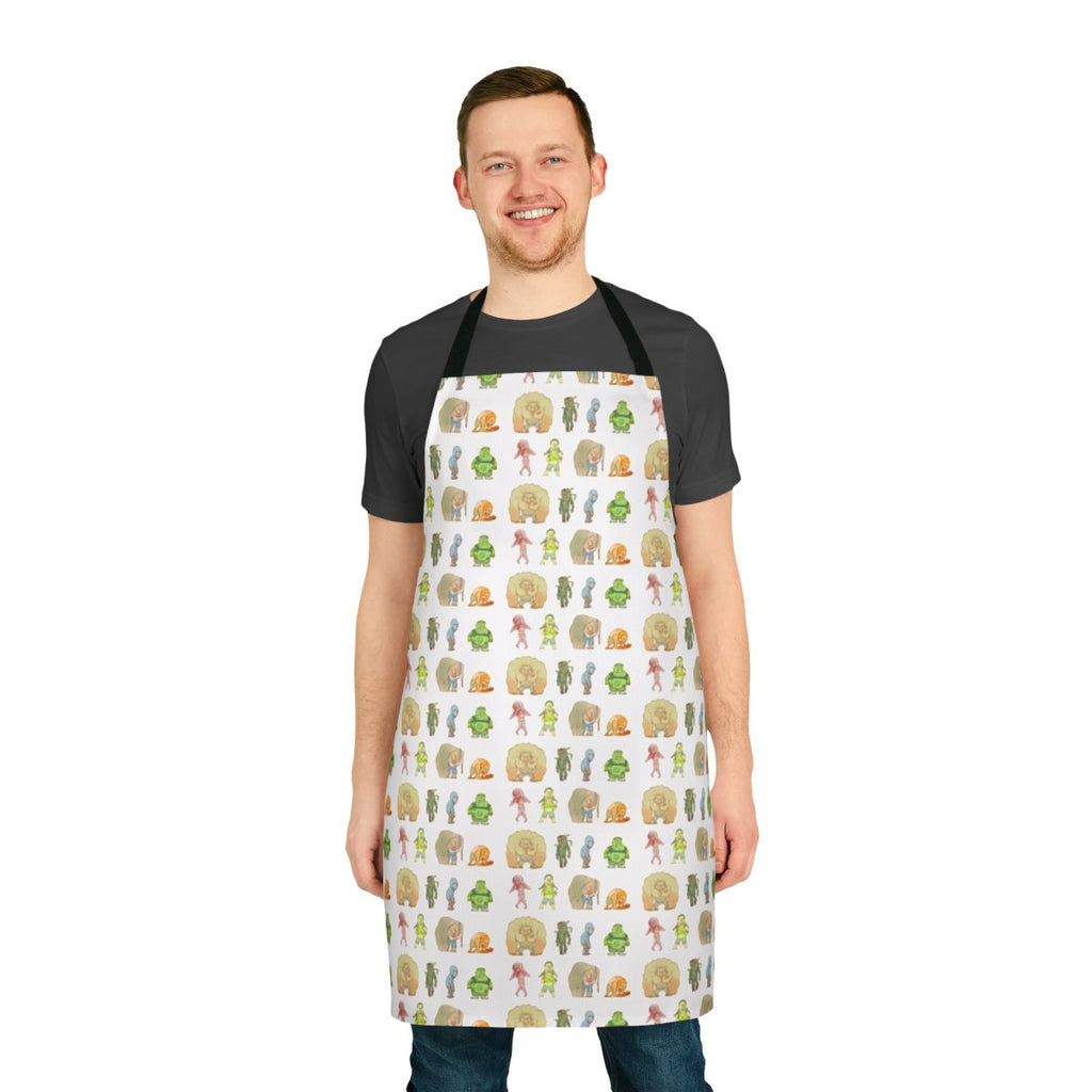 A black apron featuring the iconic infected characters from the Left 4 Dead video game series.