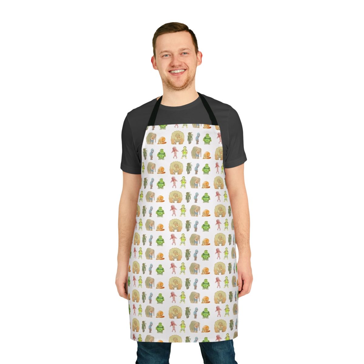 A black apron featuring the iconic infected characters from the Left 4 Dead video game series.