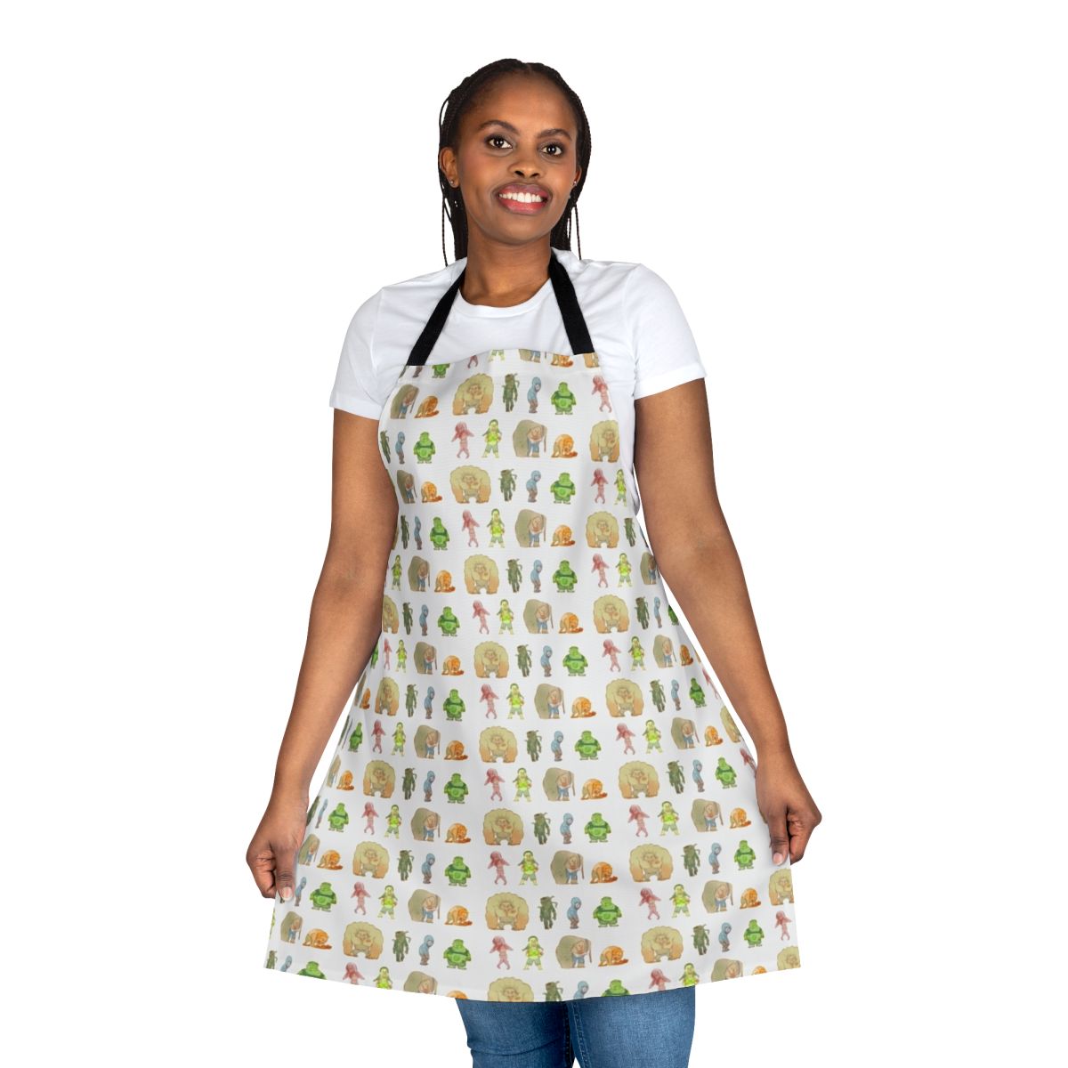 A black apron featuring the iconic infected characters from the Left 4 Dead video game series.