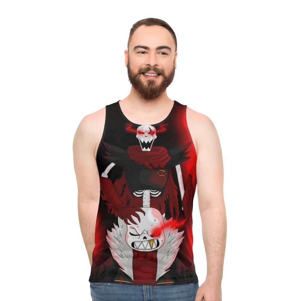 Underfell Undertale Unisex Tank Top Featuring Papyrus and Sans Fanart