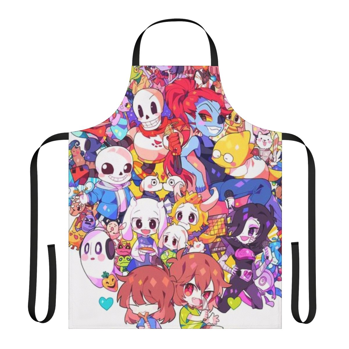 Undertale inspired apron featuring characters from the indie game