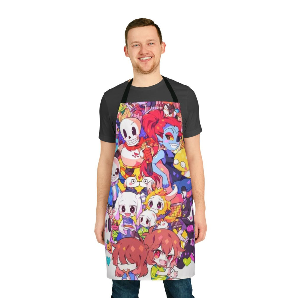 Undertale inspired apron featuring characters from the indie game