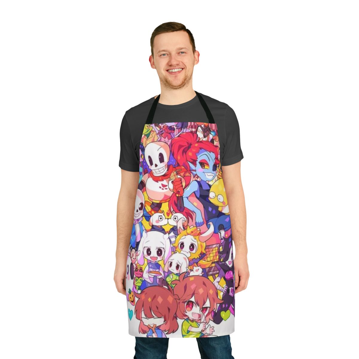 Undertale inspired apron featuring characters from the indie game