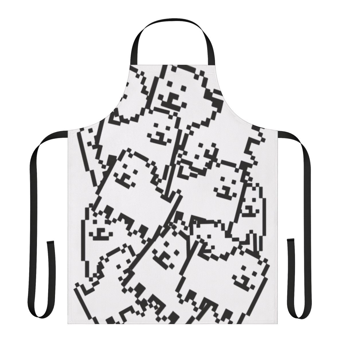 Undertale inspired apron featuring a collage of the Annoying Dog and other Undertale characters