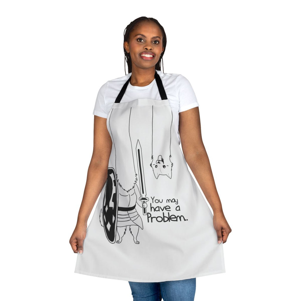 Undertale-themed apron with fantasy sword design, perfect for dog owners