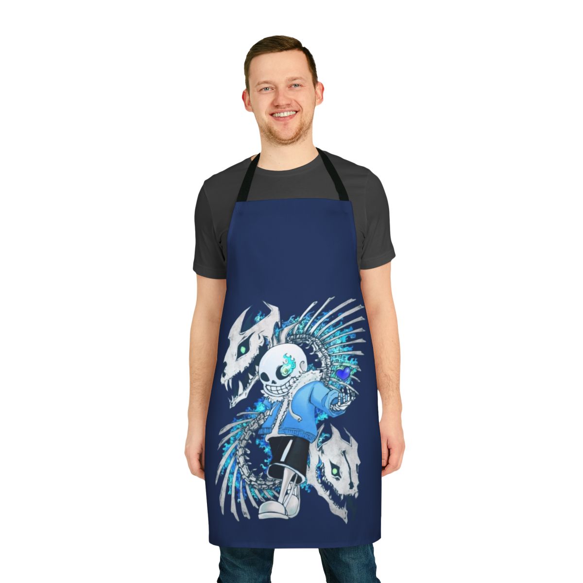 Undertale Sans-themed apron for kitchen, cooking, and cosplay