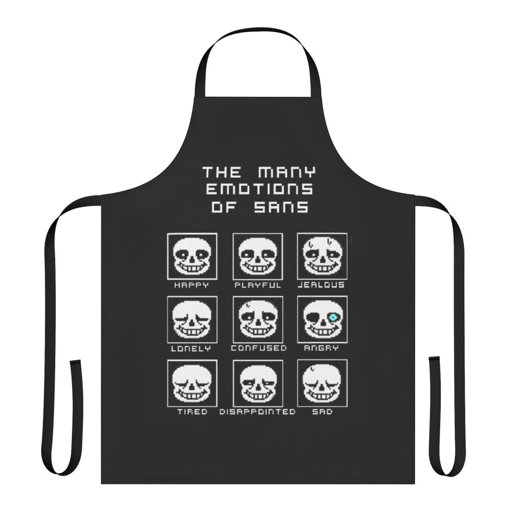 Undertale Sans Apron featuring the many emotions of the beloved character