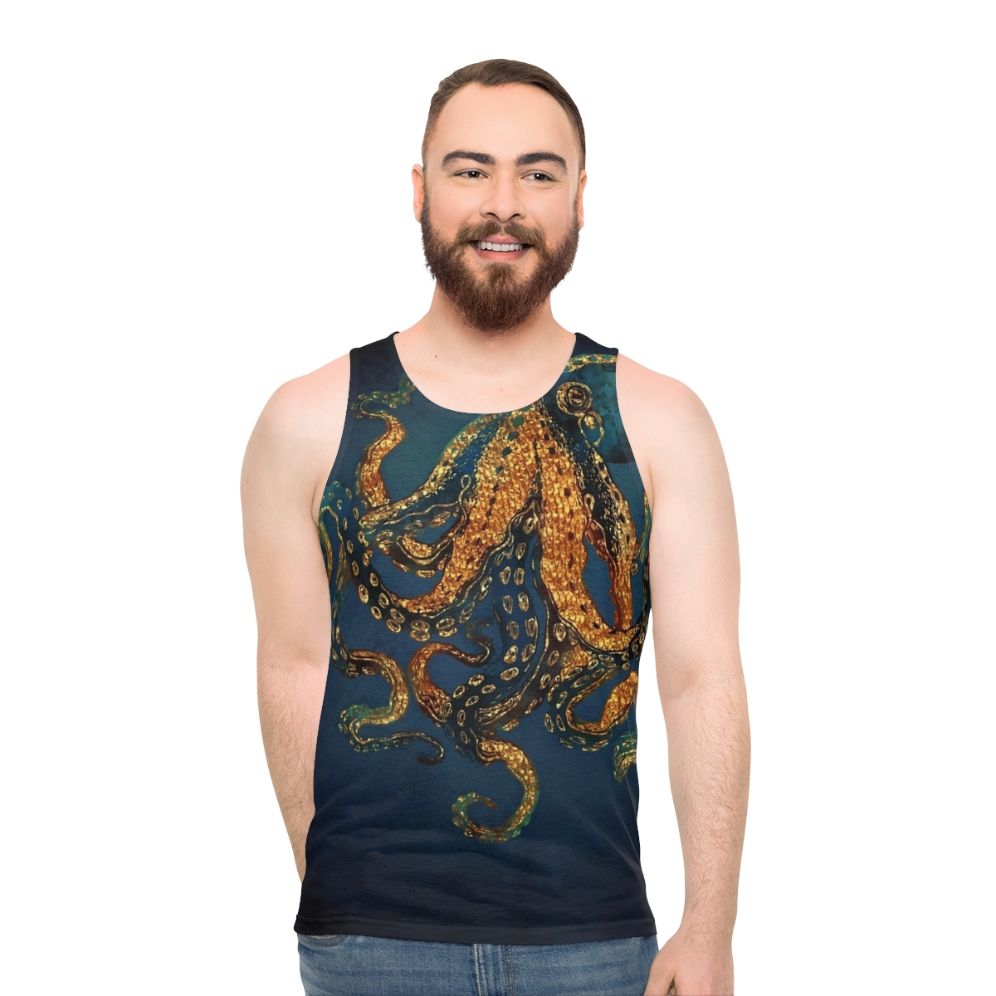 Underwater Dream Unisex Tank Top with Octopus Design