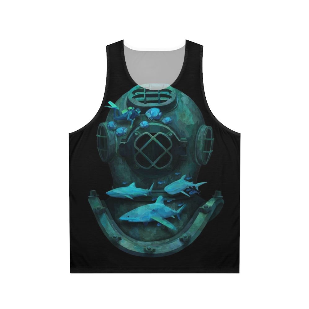Underwater nature-inspired unisex tank top