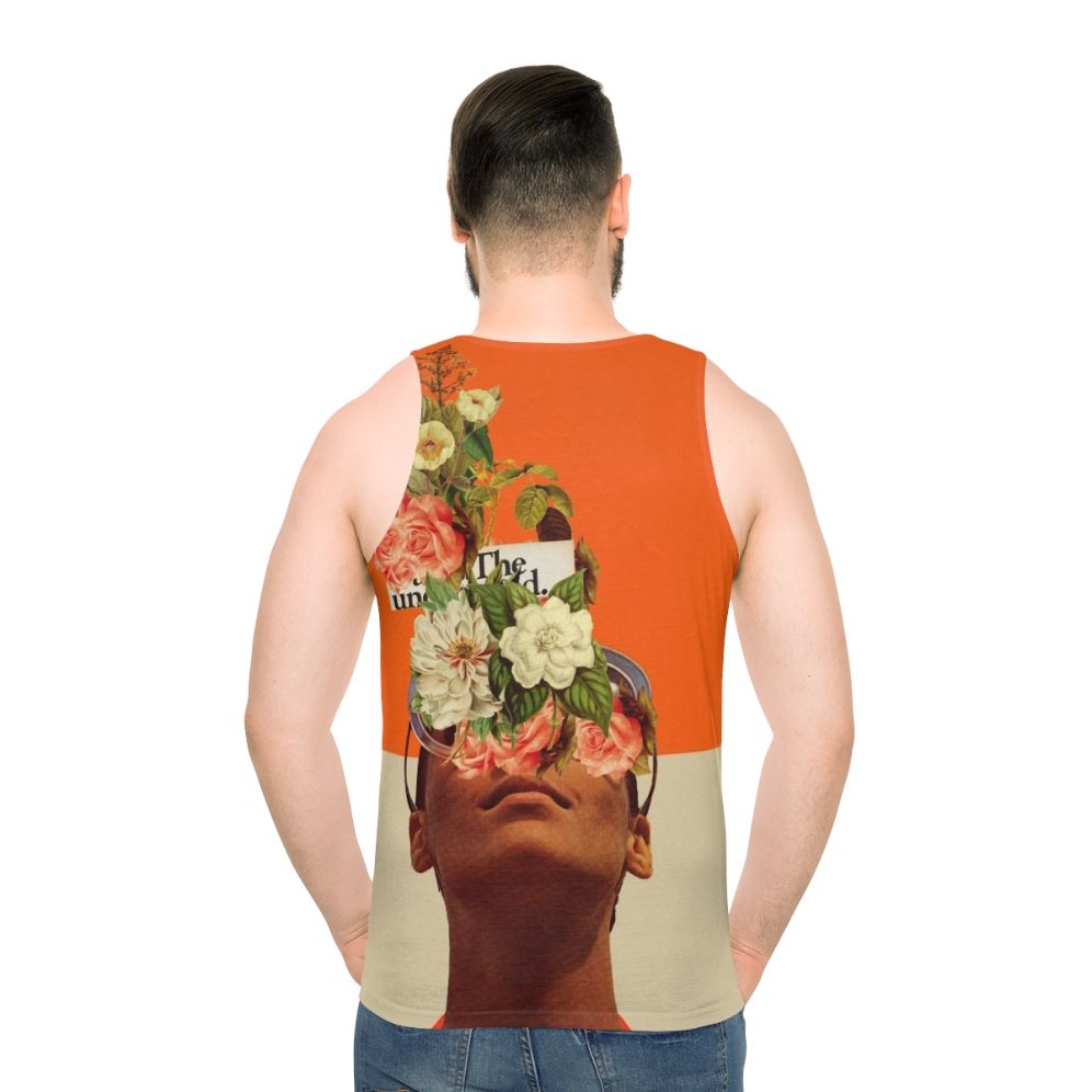 Unexpected vintage floral unisex tank top