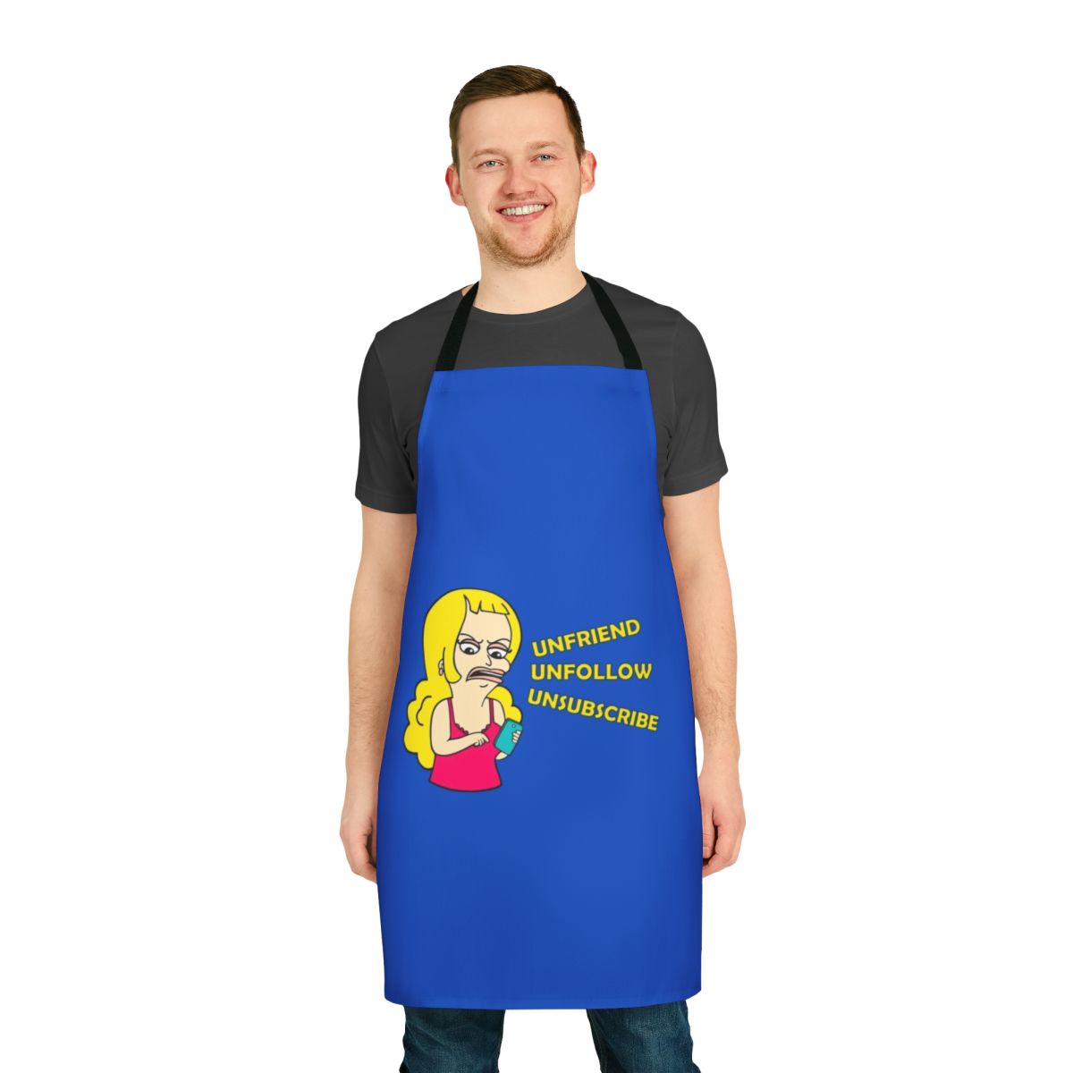 Unfriend Unfollow Funny Big Mouth Netflix Cartoon Apron