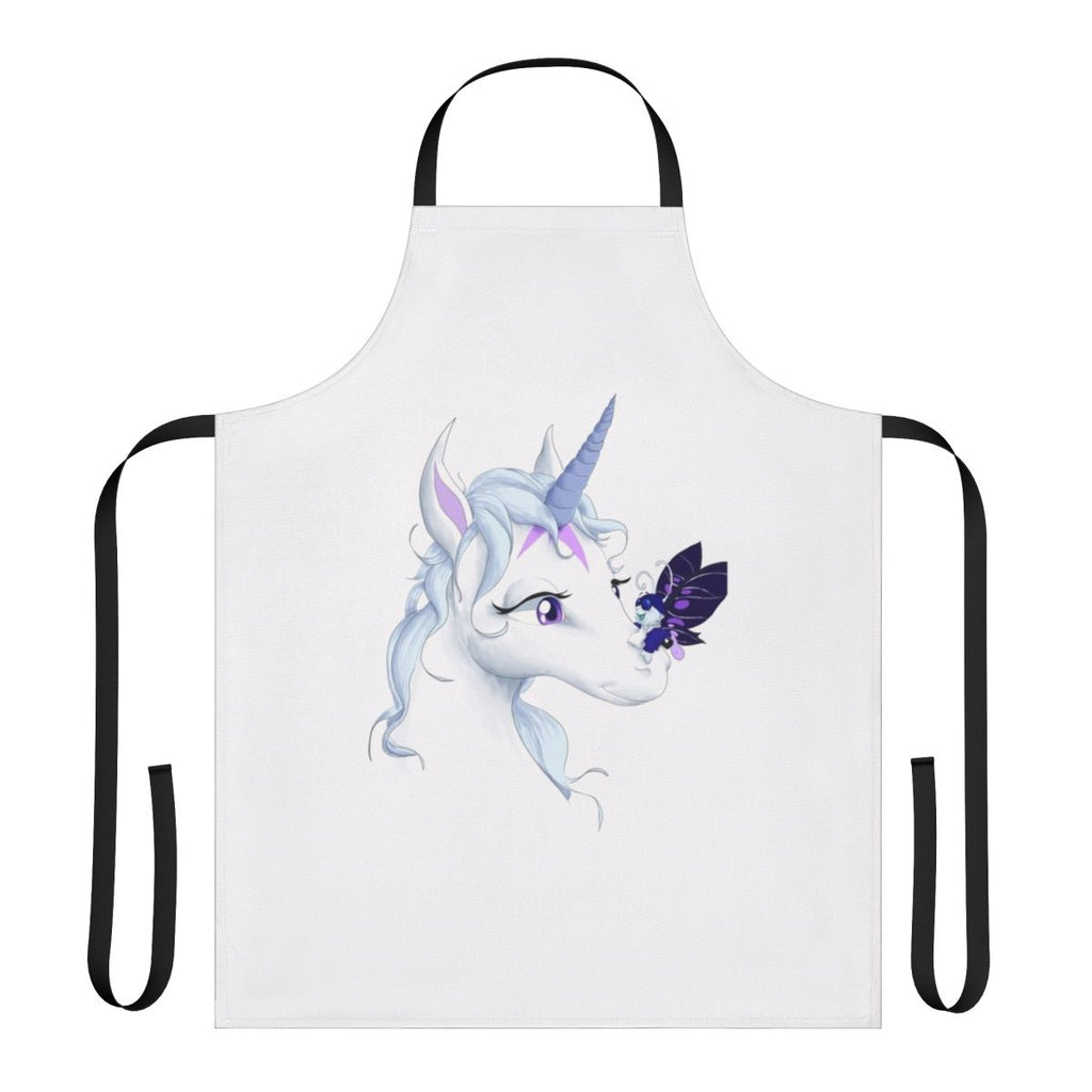 Whimsical apron featuring a magical unicorn from the beloved fantasy film "The Last Unicorn"