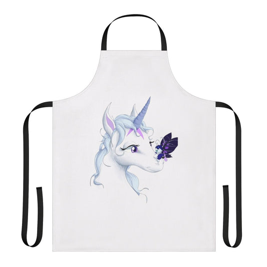 Whimsical apron featuring a magical unicorn from the beloved fantasy film "The Last Unicorn"