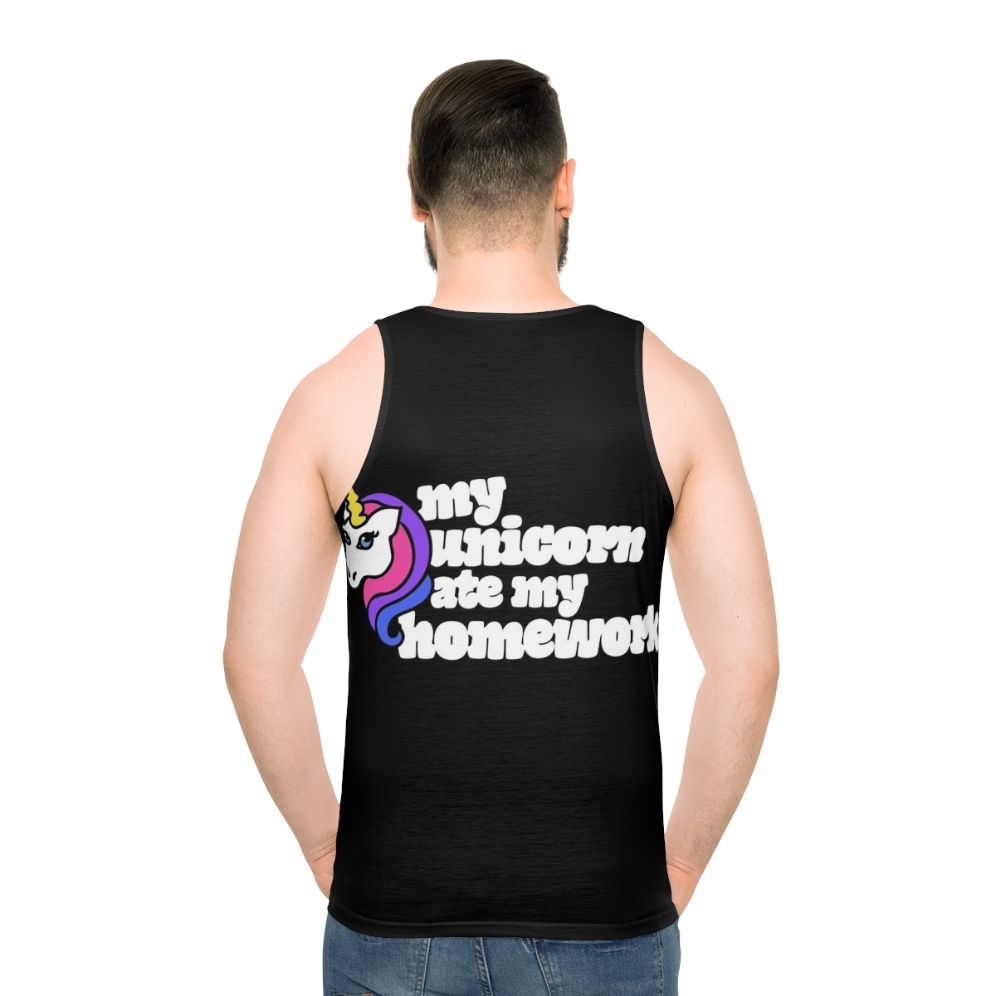 Unicorn Homework Unisex Retro Tank Top