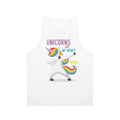 Unicorn lover unisex tank top with a playful mythical creature design