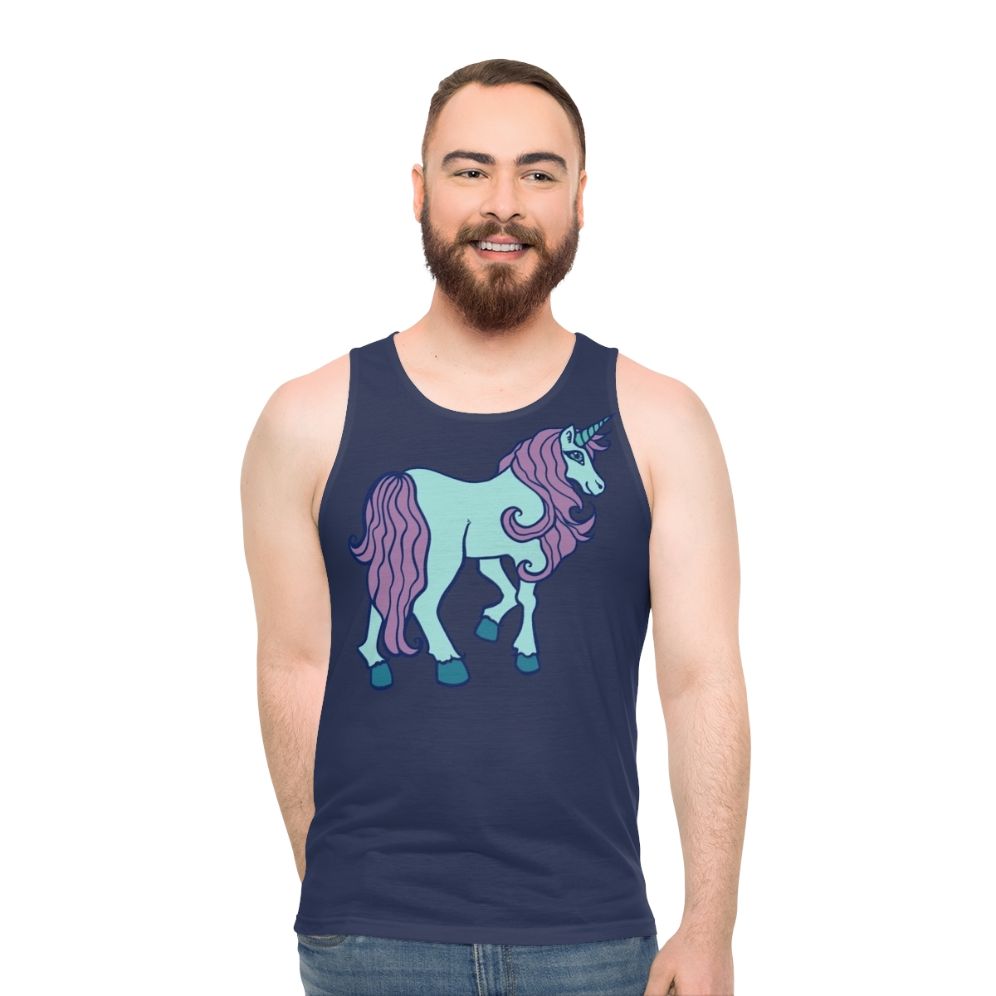 Unicorn unisex tank top with a cute and sweet unicorn design