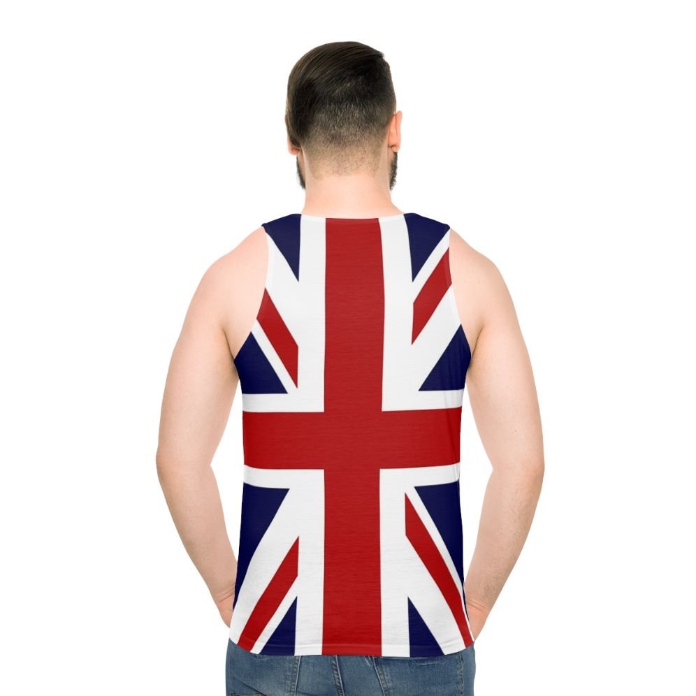 Unisex tank top featuring the Union Jack flag of the United Kingdom