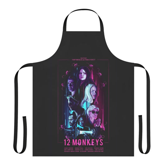 12 Monkeys-inspired apron with characters and show logo