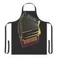 Air accordion musician apron with retro splash design